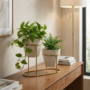 Gold Metal Plant Stand For Kitchen Pack Of 2