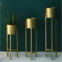 Gold Metal Plant Stand For Home Decor Pack Of 3