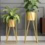Gold Metal Plant Stand For Home Decor Pack Of 2